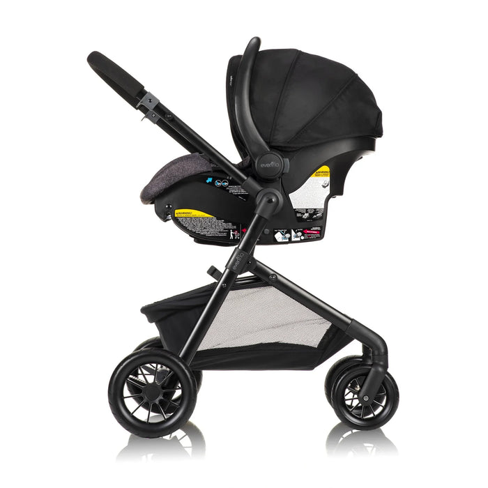 Evenflo Pivot Modular Travel System with LiteMax Infant Car Seat - Casual Gray - Preggy Plus