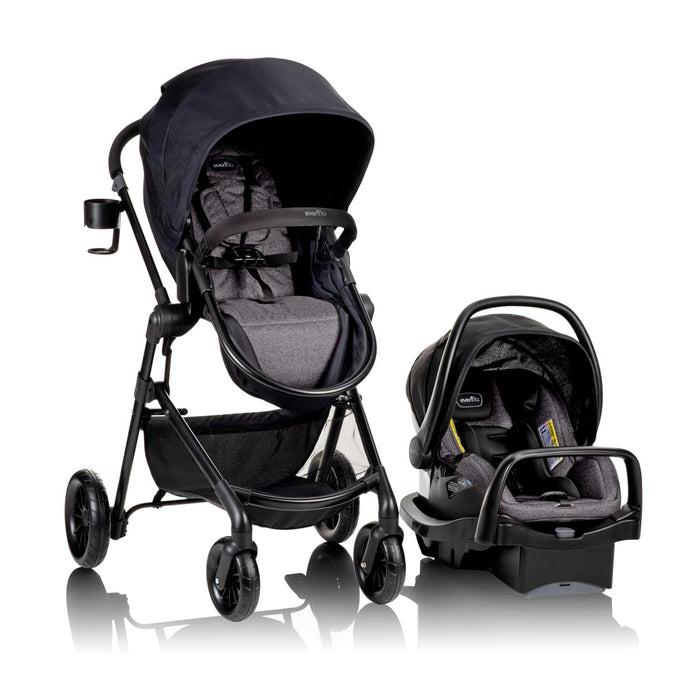 Evenflo Pivot Modular Travel System with LiteMax Infant Car Seat - Casual Gray - Preggy Plus