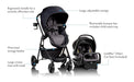 Evenflo Pivot Modular Travel System with LiteMax Infant Car Seat - Casual Gray - Preggy Plus