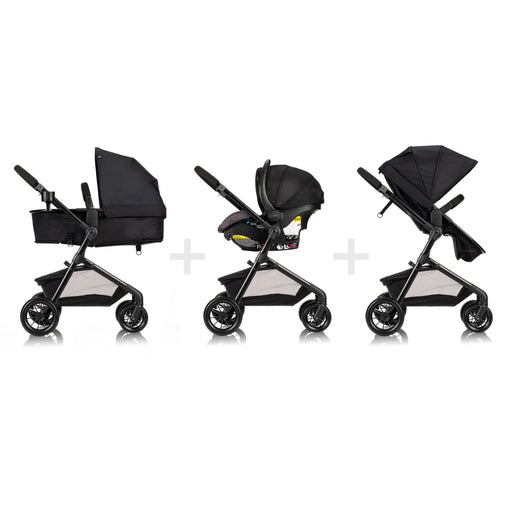 Evenflo Pivot Modular Travel System with LiteMax Infant Car Seat - Casual Gray - Preggy Plus
