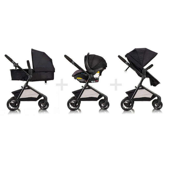 Evenflo Pivot Modular Travel System with LiteMax Infant Car Seat - Casual Gray - Preggy Plus