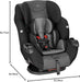 Evenflo Symphony Sport All-in-One Convertible Car Seat - Charcoal Shadow Black - Preggy Plus