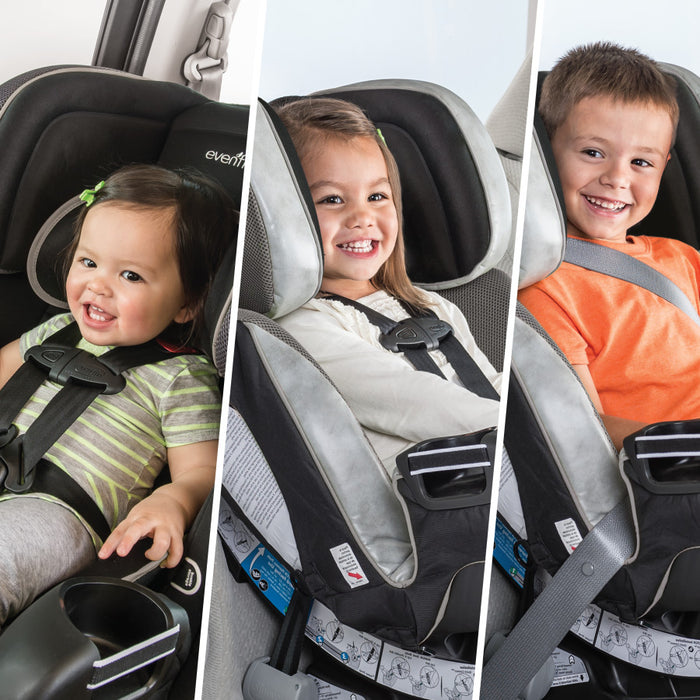 Evenflo Symphony Sport All-in-One Convertible Car Seat - Charcoal Shadow Black - Preggy Plus