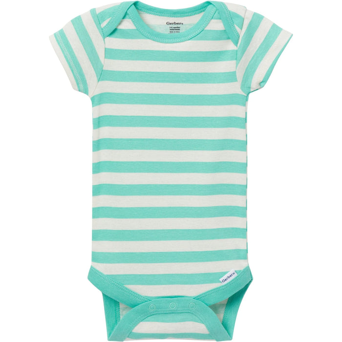 Gerber 2-Pack Baby Boys Cool Dude Short Sleeve Onesies® Bodysuits, 12 Months (625296 B01 NB5 12M) - Preggy Plus