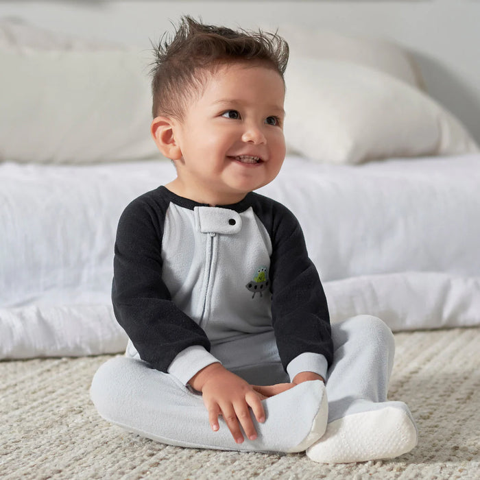 Gerber 2-Pack Baby & Toddler Boys Deep Space Fleece Pajamas, 0 - 3 Months (552262Y B04 0/3) - Preggy Plus