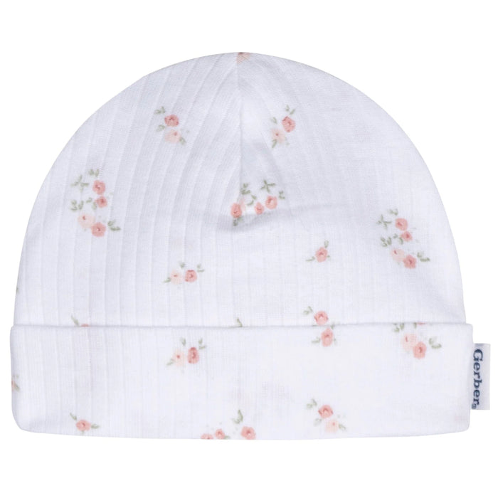 Gerber 4-Piece Baby Girls Deer Cap and Mitten Set, 0-6 Months (646023 G02 0-6M) - Preggy Plus