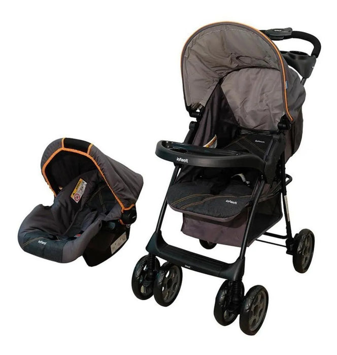 New & Assembled Infanti Denim Travel System - Preggy Plus
