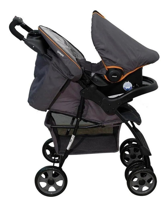 New & Assembled Infanti Denim Travel System - Preggy Plus