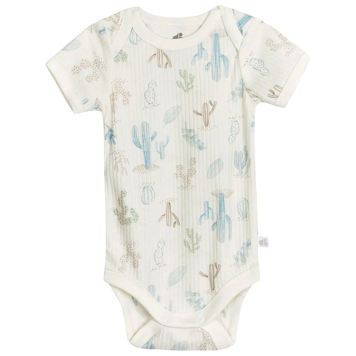 Gerber 3-Pack Baby Boys Desert Cactus Short Sleeve Bodysuits, 0 - 3 Months (1374431DA B01 0/3) - Preggy Plus
