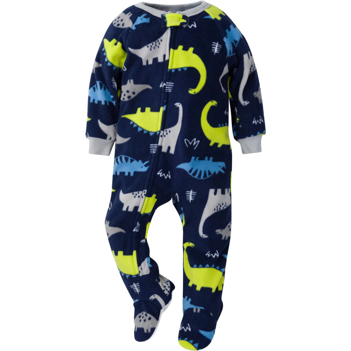 Gerber 2-Pack Baby & Toddler Boys Dinos Fleece Pajamas, 12 Months (535262Y B01 12M) - Preggy Plus
