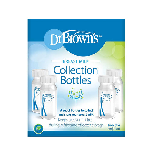 Dr Brown's Breastmilk Collection Bottles, 4 pack, 120ML - Preggy Plus