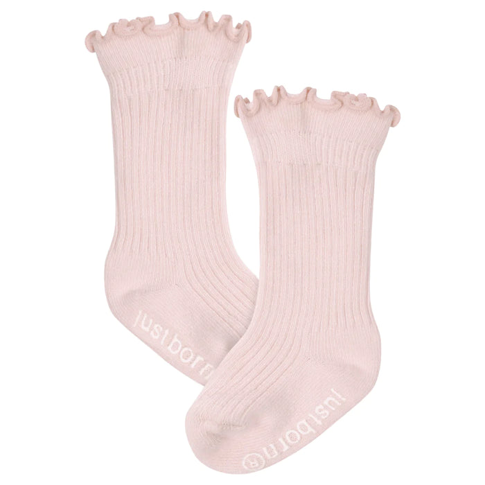 Gerber 6-Pack Baby Girls Dusty Pink Socks, 0 - 6 Months (1375461DA G01 0/6) - Preggy Plus