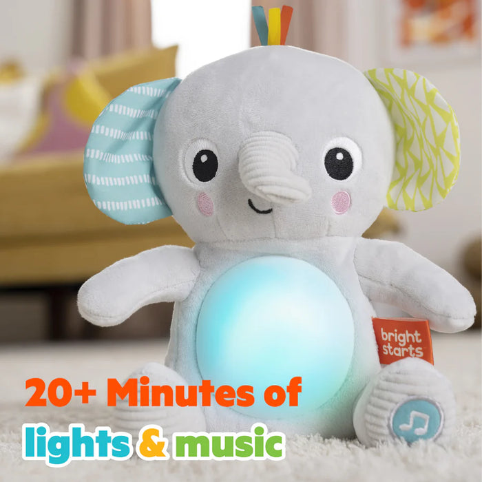 Bright Starts Hug-a-bye Baby Musical Light Up Soft Toy - Elephant