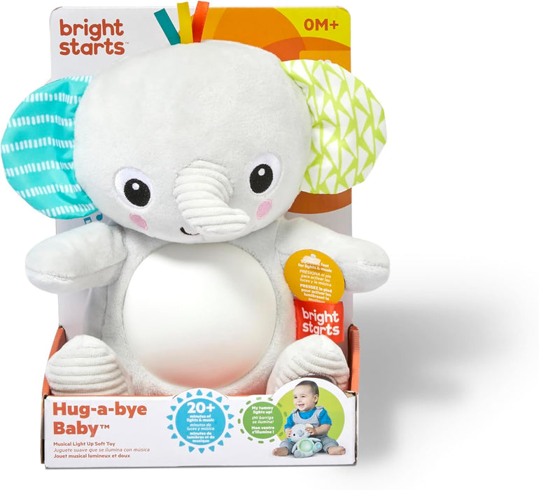 Bright Starts Hug-a-bye Baby Musical Light Up Soft Toy - Elephant