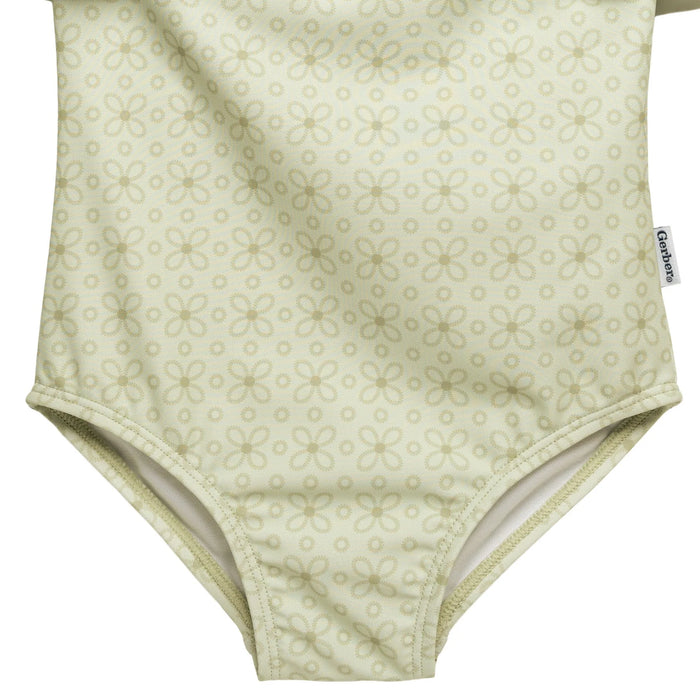 Gerber Toddler Girls Eyelet Floral Print One-Piece Swimsuit, 3 Year Old (435676 G01 TD1 03T)