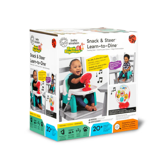 Baby Einstein Farm Explorers Snack & Steer Learn-to-Dine Feeding Seat
