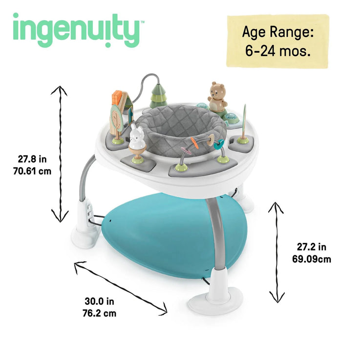 Ingenuity Spring & Sprout 2-in-1 Activity Jumper & Table - First Forest