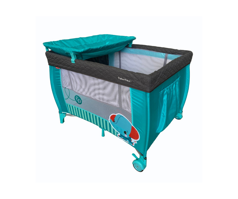 Fisher Price Playpen with Changing Table - Teal - Preggy Plus