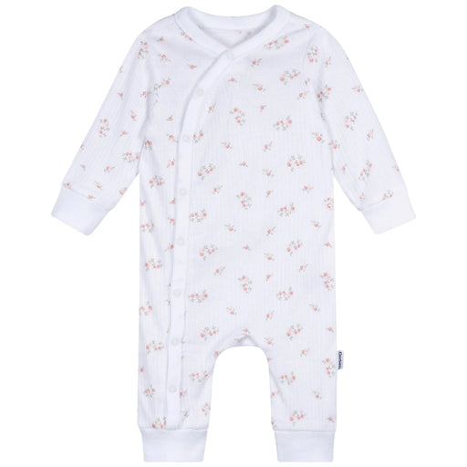 Gerber Baby Girls Floral Footless Pajamas, Newborn (645315 G02 NB2) - Preggy Plus
