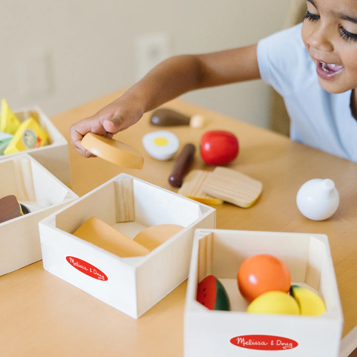 Melissa & Doug Food Groups - Wooden Play Food