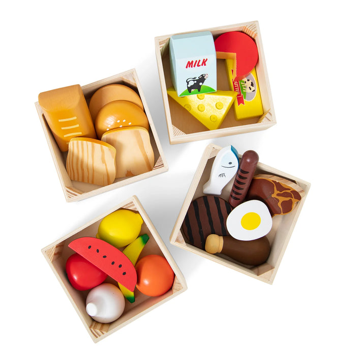 Melissa & Doug Food Groups - Wooden Play Food