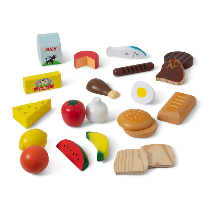 Melissa & Doug Food Groups - Wooden Play Food