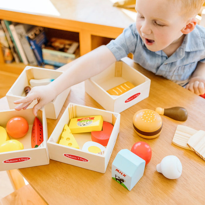 Melissa & Doug Food Groups - Wooden Play Food