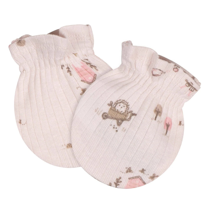 Gerber 4-Piece Baby Girls Garden Cap and Mitten Set, 0-6 Months (646023 G01 0-6M) - Preggy Plus