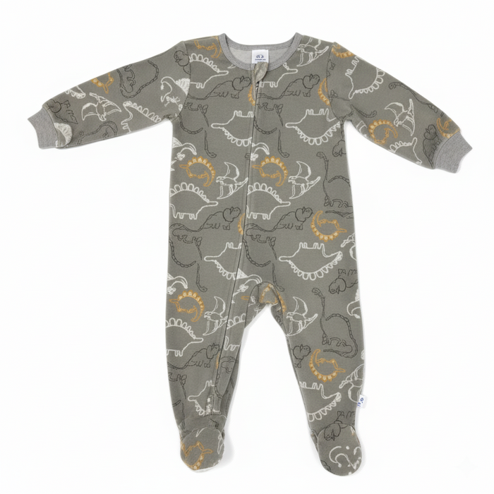 Gerber Baby Boys Dinosaur Footed Fleece Pajamas, 3-6 Months (581245 B05 NB4 3-6M)