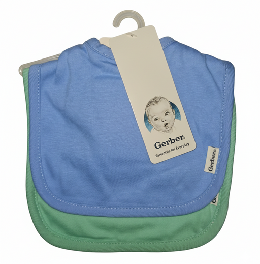 Gerber 2-Pack Baby Boys Blue/Green Bibs (624552 B01 OSZ) - Preggy Plus