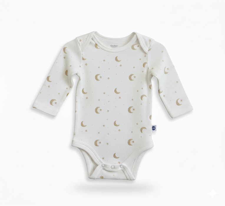 Gerber 2-Pack Baby Hello World Long Sleeve Onesies® Bodysuits, 12 Months (625046 N01 NB5 12M) - Preggy Plus