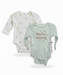 Gerber 2-Pack Baby Hello World Long Sleeve Onesies® Bodysuits, 12 Months (625046 N01 NB5 12M) - Preggy Plus
