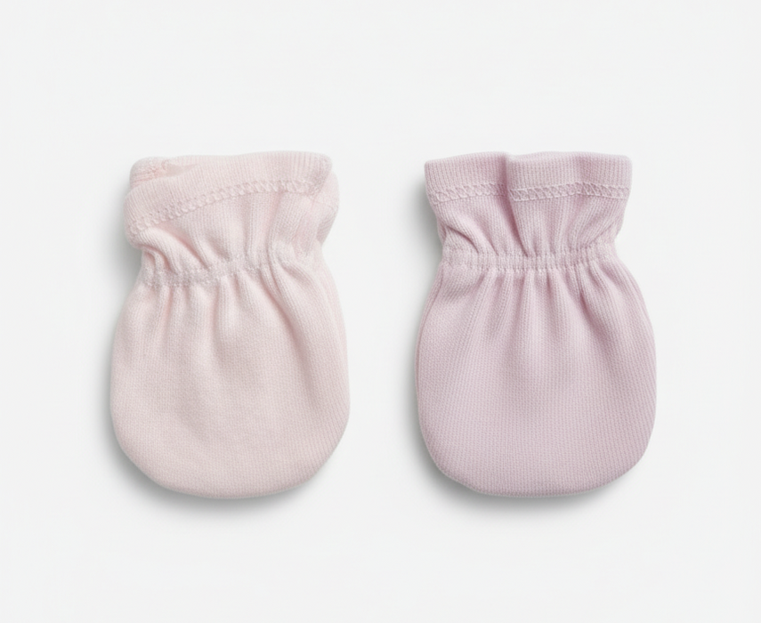 Gerber Baby Girls' 2-Pack Mittens, Pink/Lavender, 0-3 Months (624632 G02 0/3) - Preggy Plus