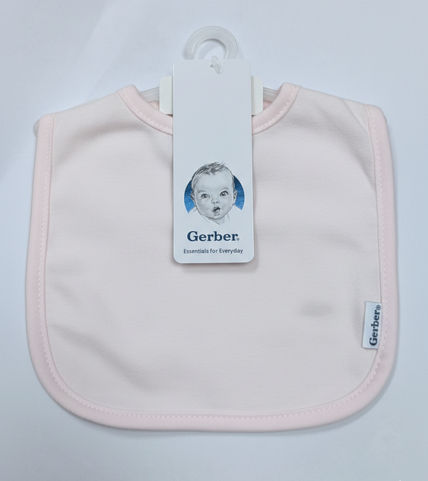 Gerber 2-Pack Baby Girls Light Pink Bibs (624552 G02 OSZ) - Preggy Plus