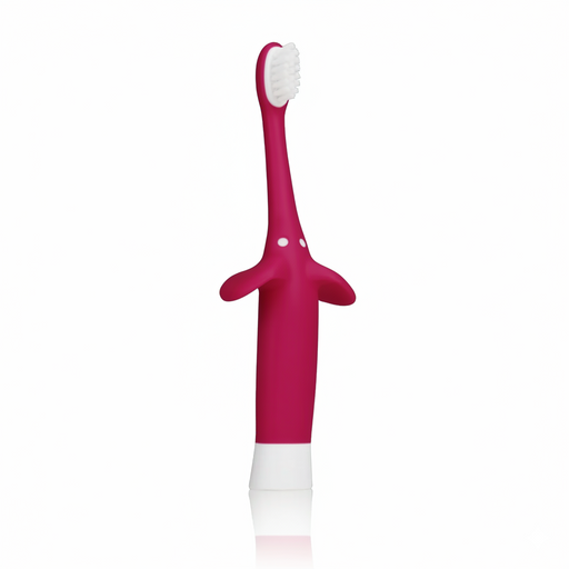 Dr. Brown's Infant-to-Toddler Training Toothbrush, Soft for Baby's First Teeth, Pink Elephant, 0-3 Years - Preggy Plus