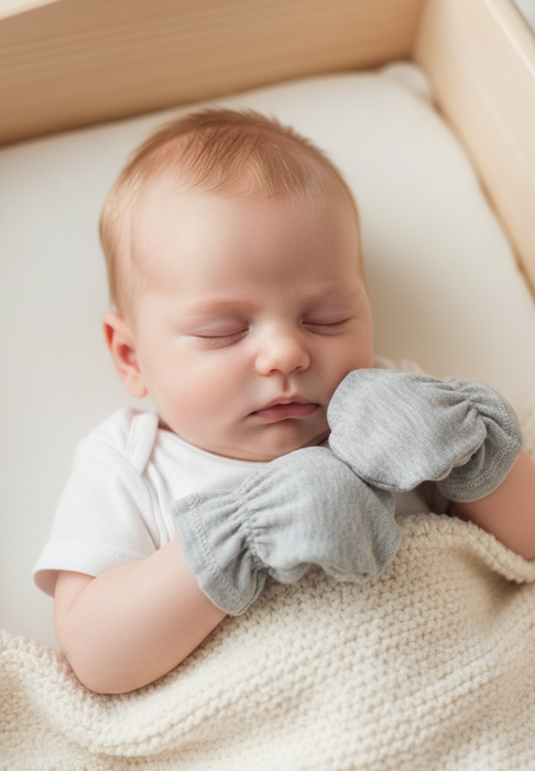 Gerber Baby Boy's 2-Pack Mittens, Blue/Grey, 0-3 Months (624632 B02 0/3) - Preggy Plus