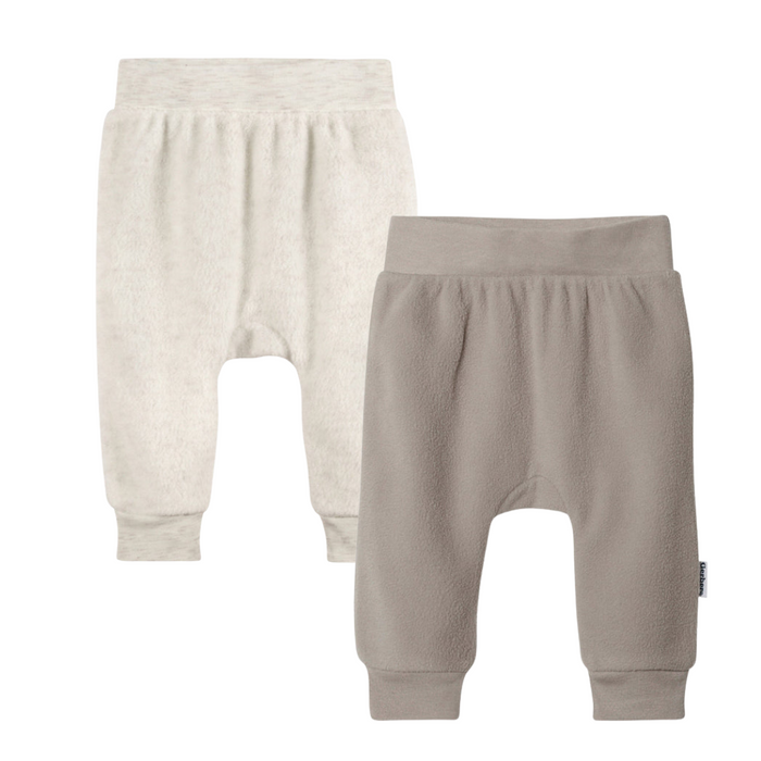 Gerber 2-Pack Baby Boys Pants, Grey/Oatmeal Heather, 6-9 Months (440101 B03 6/9)