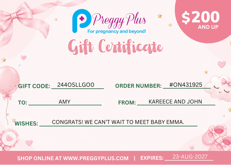 Gift Certificate - Baby Girl B