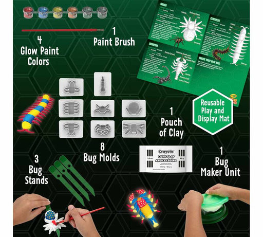 Crayola Critter Creator Glow in the Dark Bug Fossil Kit for Kids - Preggy Plus