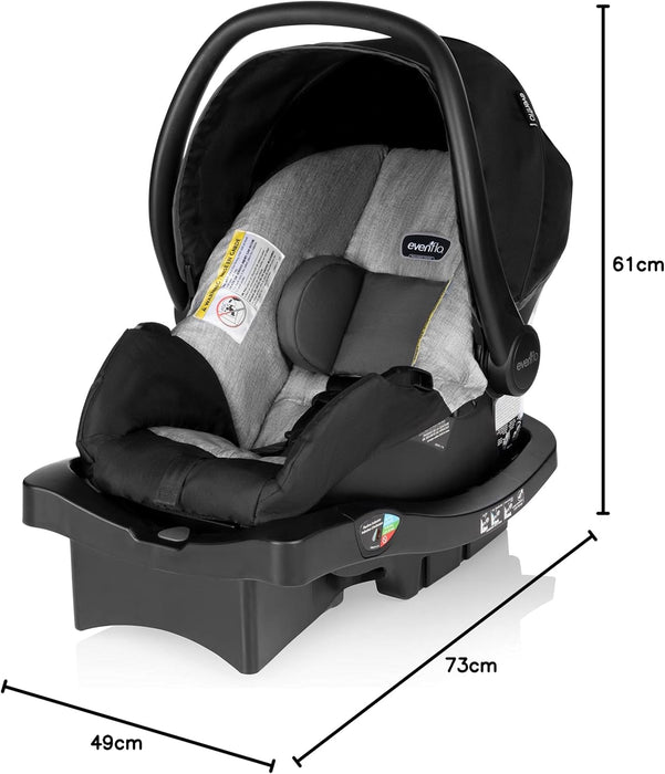 Evenflo LiteMax Sport Infant Car Seat - Graphite Gray - Preggy Plus