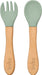 Buba Silicone and Bamboo Cutlery Set - Green - Preggy Plus