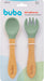 Buba Silicone and Bamboo Cutlery Set - Green - Preggy Plus