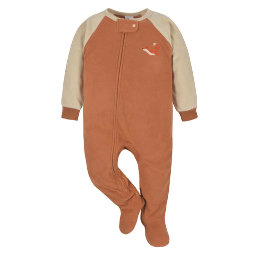 Gerber 2-Pack Baby & Toddler Boys Green Fox Fleece Pajamas , 3 - 6 Months (552262Y B02 3/6) - Preggy Plus