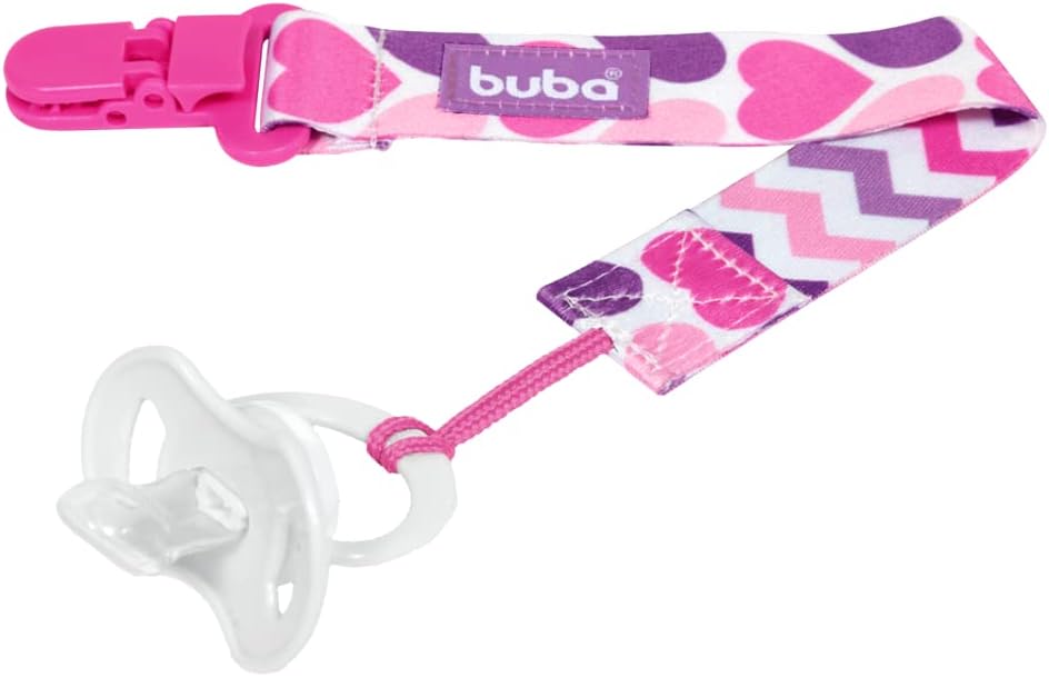 Buba Pacifier Holder Clip - Hearts - Preggy Plus