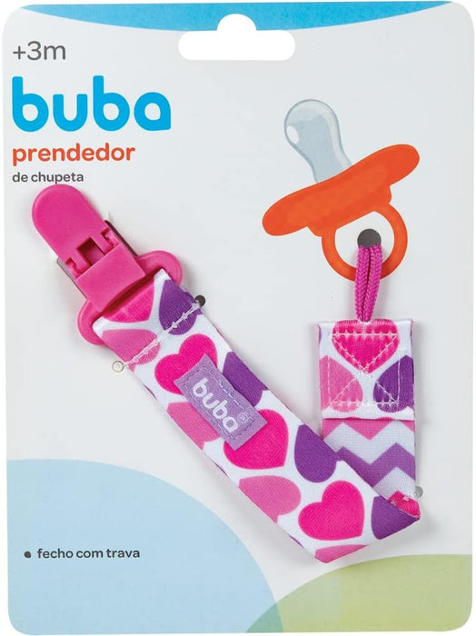 Buba Pacifier Holder Clip - Hearts - Preggy Plus