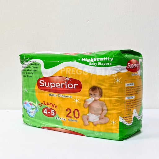Superior Baby Diapers, 20 pcs - Extra Large (12+ kg) - Preggy Plus