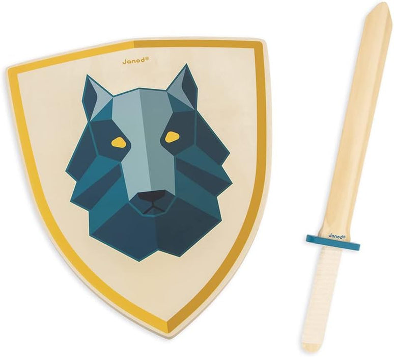 Janod - Wolf Knight Set - Wooden Shield and Sword - Shield