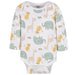 Gerber 3-Pack Baby Boys Polar Pals Long Sleeve Onesies® Bodysuits, 6-9 Months (342306Y N01 NB3 6/9) - Preggy Plus