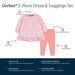 Gerber 2-Piece Baby Girls Leopard Long Sleeve Dress & Leggings Set -12 Months (33030206Y G01 12M) - Preggy Plus