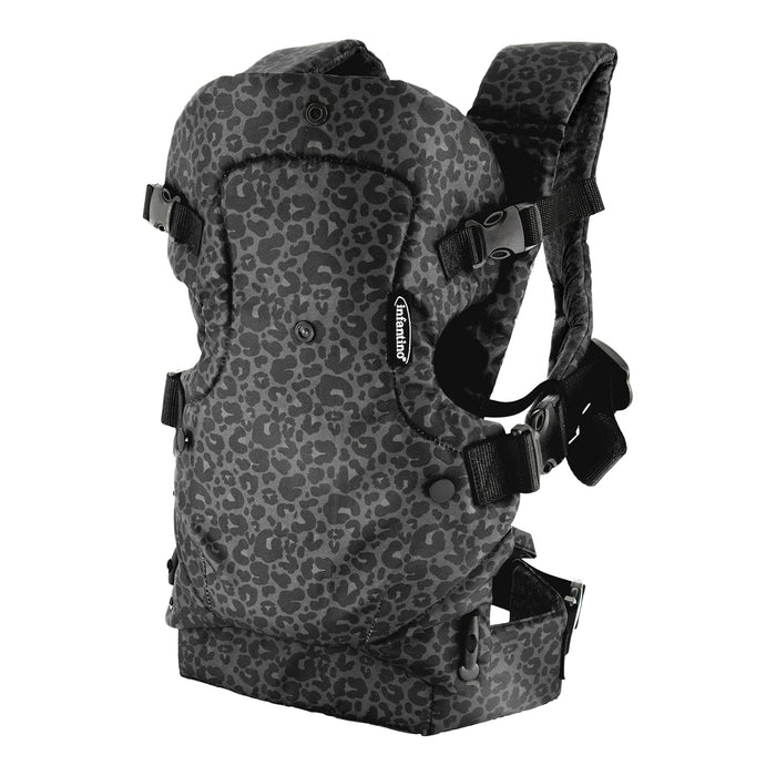 Infantino Flip 4-in-1 Convertible Carrier - Black & Grey Leopard